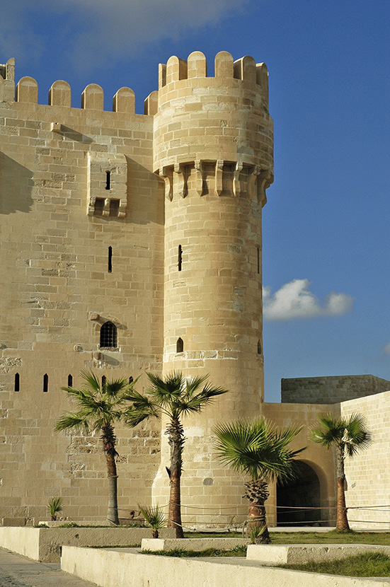  Imposing turret of the Qaitbay Citadel. 