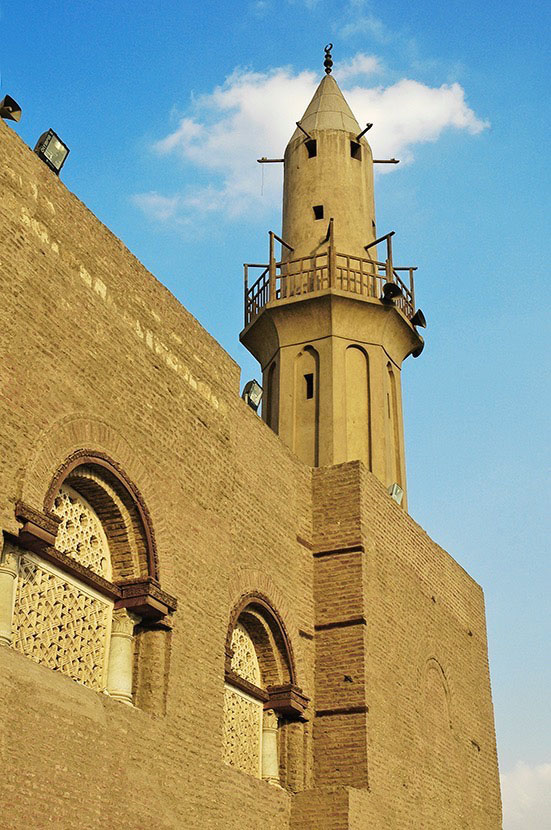  Minaret on the Mosque of Amr ibn al-As, Old Cairo. 