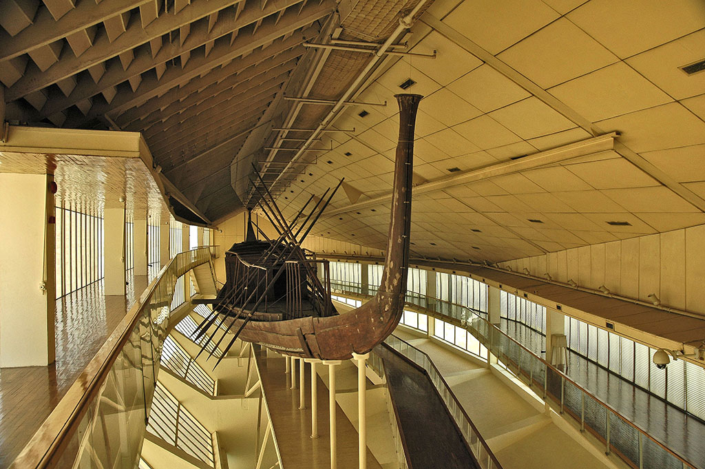  Khufu’s solar barque (boat), possibly the oldest in the world. 