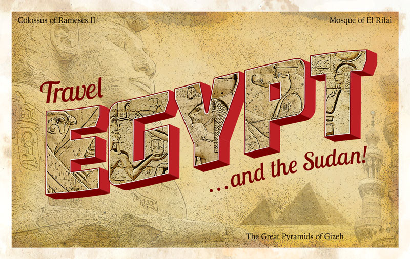 Travel Egypt and the Sudan postcard