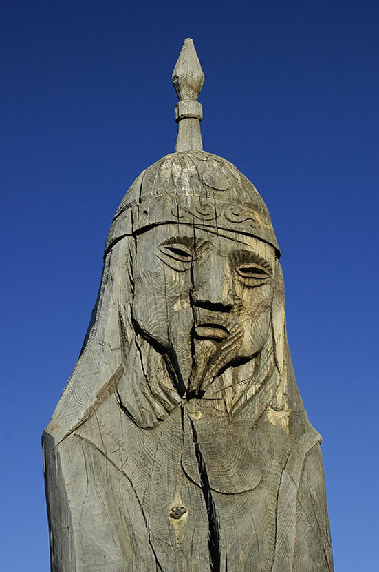  Mongul statue, Chinggis Khaani Khuree ger camp. 