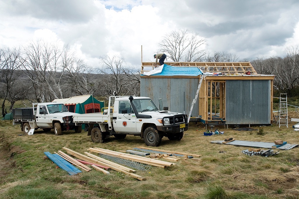  Rebuilding O’Keefes Hut. 